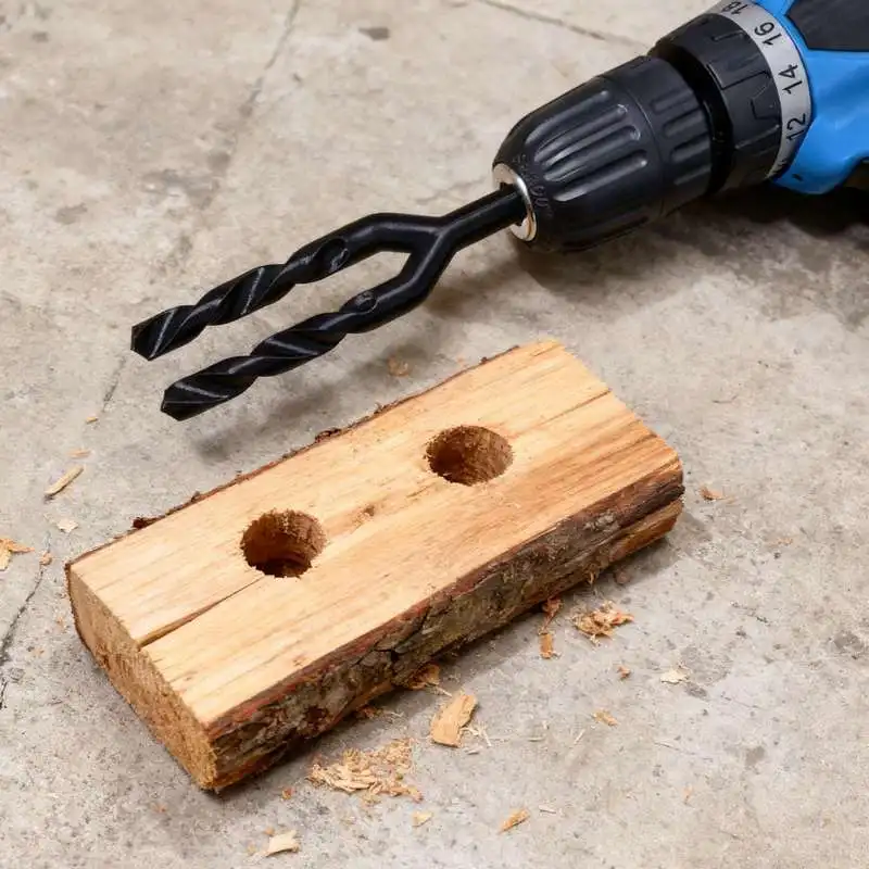 Woodworking Jokes - 1 ชิ้น ดอกสว่านปลอมพลาสติกแบบบิดสองทบ ของเล่นแกล้ง ของเล่นตลก อุปกรณ์เสริมสำหรับงานไม้