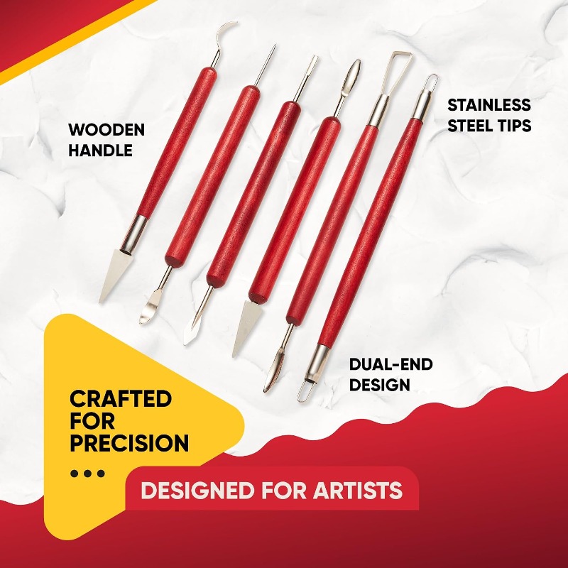 ชุดเครื่องมือปั้นดินเผา 6 ชิ้น - Wood Chisel Set บทวิจารณ์และราคา