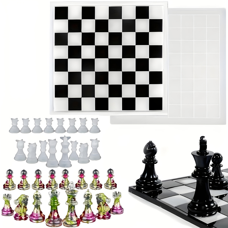 11Chessboard16เรซินชุดแม่พิมพ์ - Woodworking Resin บทวิจารณ์และราคา