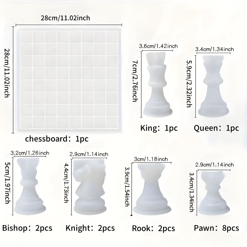 11Chessboard16เรซินชุดแม่พิมพ์ - Woodworking Resin บทวิจารณ์และราคา